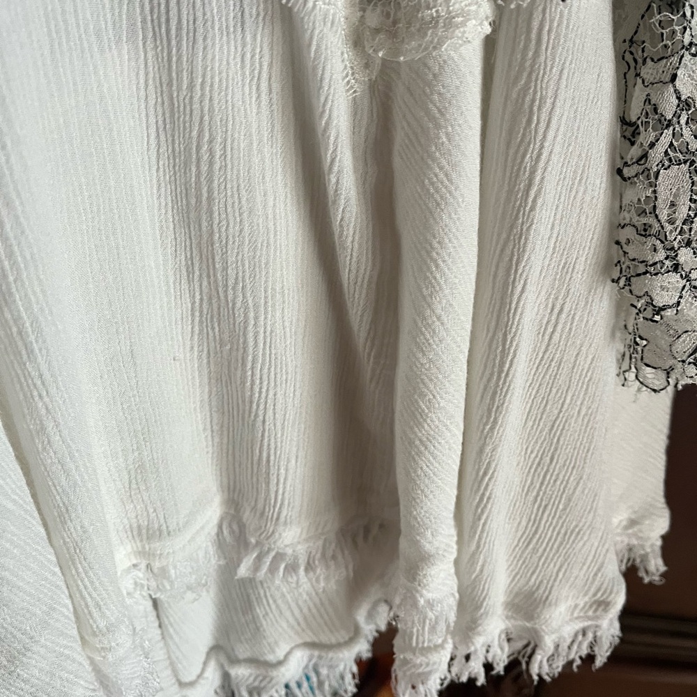Free People Black and White Lace Tunic - Picture 4 of 9